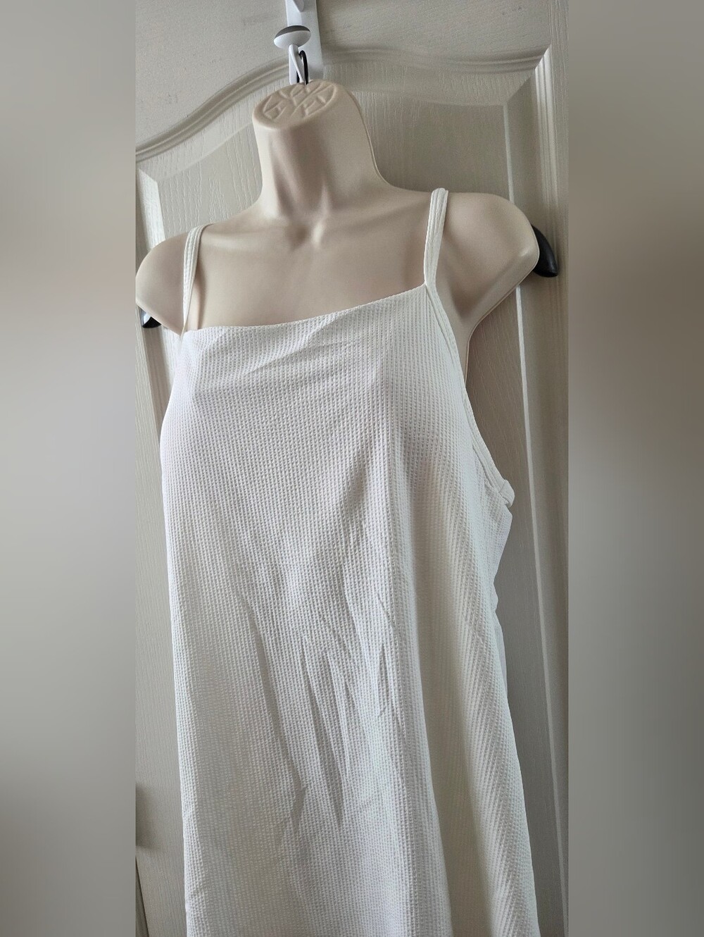 AVIA White Waffle-Knit Camisole Tank SZ XL 16-18